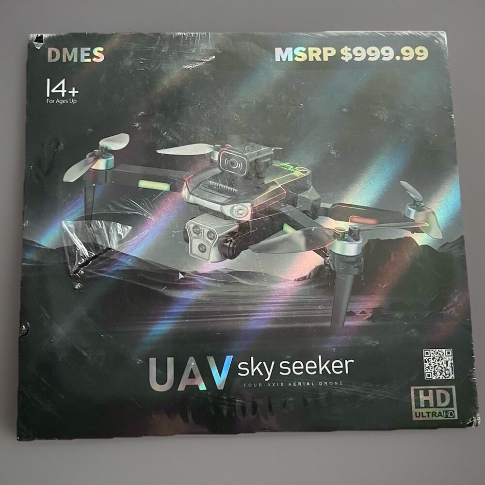 DMES P19 UAV Sky Seeker Quadcopter Drone HD Camera Obstacle Avoidance New Sealed